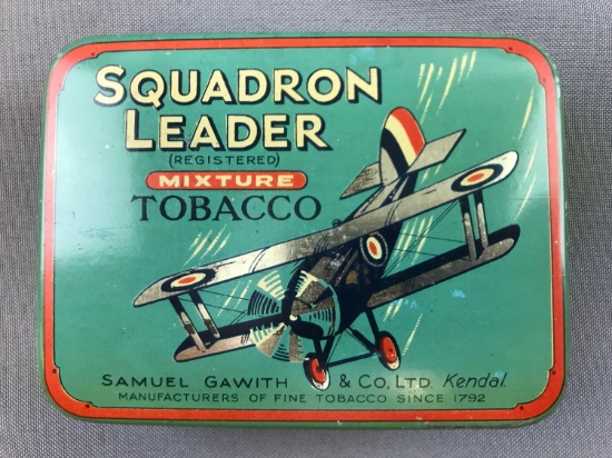 Vintage "Squadron Leader" Pocket Tobacco Tin