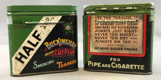 Lot of 2 : Vintage "Half and Half" Tobacco Tins
