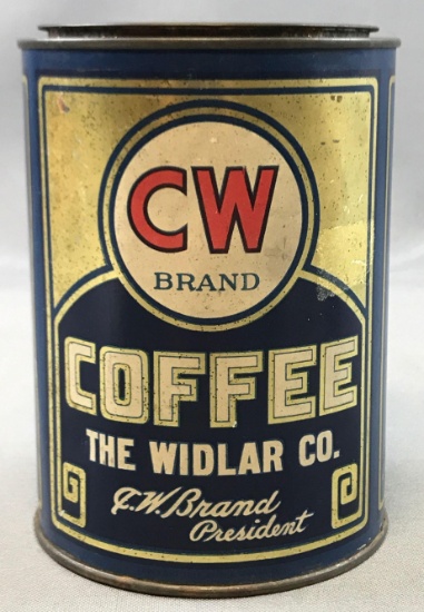 Vintage "CW Brand" Coffee Tin