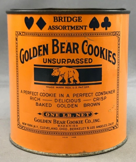 Vintage "Golden Bear" Cookie Tin