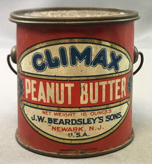 Vintage (1930s) "Climax Peanut Butter" Pail