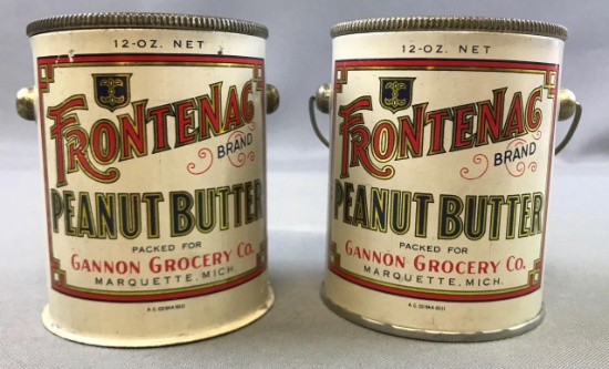 Group of 2 : Vintage (circa 1939) "Frontenac Peanut Butter" Pails