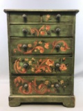 Antique Miniature Hand Painted Chest of Drawers