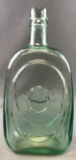 Antique (c.1840) Green Glass Flask