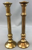 Vintage Heavy Brass Candlesticks