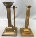 Group of 2 : Vintage Brass Candlesticks