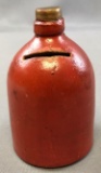 Antique (c. 1910) Redware Figural Jug Bank