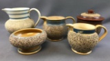 Group of 5 : Antique (c. late 1800s) Sandy Ware Vessels