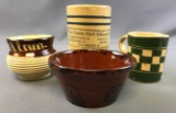 Group of 4 : Antique/ Vintage Mugs + Bowl