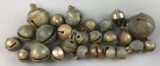 Group of 24 : Antique Brass Sleigh Bells