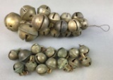Group of Small/Medium Size Antique Brass Sleigh Bells