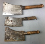 Group of 3 : Antique Meat Cleavers