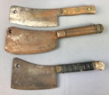 Group of 3 : Antique Meat Cleavers