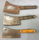 Group of 3 : Antique Meat Cleavers