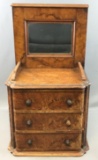 Antique Miniature Burled Walnut Dresser