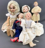 Group of 5 : Porcelain Dolls