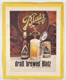 Vintage Blatz Advertising Cardboard Standee