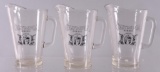 Group of 3 : Vintage Oylmpia Beer Advertising Glass Pitchers