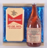 Vintage Budweiser 32 oz Bottle Advertising Beer Sign