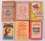 Group of 6 : Vintage Fortune Telling Cards and Playing Card Decks