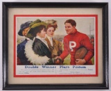 Vintage Postum (Post) Cereal Framed Football Advertisement