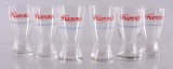 Group of 6 : Vintage Hamm's Pilsner Advertising Beer Glasses