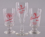 Group of 3 : Leinenkugel Stemmed Beer Glasses - Native American