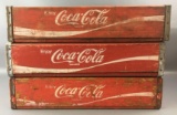 Group of 3 : Vintage Coca-Cola Wooden Crate Boxes