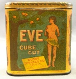 Early (1920s) Tin Lithograph - Eve Cube Cut Vertical Tobacco Tin