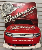 Budweiser Metal Advertising Wall Sign