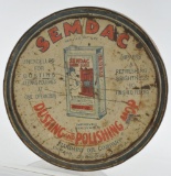 Antique Standard Oil Semdac Dusting and Polishing Mop Advertising Tin