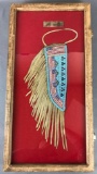 Shadow Box Mounted Sioux-Style Beaded 