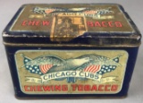Vintage 1930s Patriotic Chicago Cubs Chewing Tobacco Tin