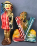 Vintage Patriotic Chalkware and Plaster Statues