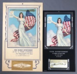 Group of 2 : Vintage 1940s Patriotic Advertising Calendar Samples