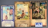 Group of 3 : Vintage (1942, 1947) Patriotic Advertising Calendars