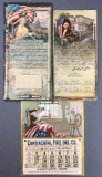 Group of 3 : Antique (1898,1917) Patriotic Advertising Calendars