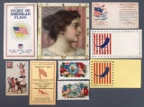 Group of 9 Pieces : Antique and Vintage Assorted Patriotic Ephemera