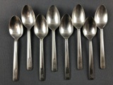 Group of 8 : Vintage Burlington Route Teaspoons