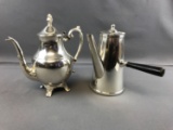 Group of 2 : Silver Plated Servers - Teapot and Chocolate Pot