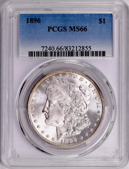 1896 P Morgan Silver Dollar (PCGS) MS66.