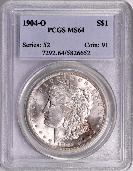 1904 O Morgan Silver Dollar (PCGS) MS64.