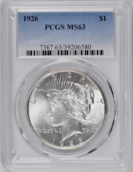 1926 P Peace Silver Dollar (PCGS) MS63.