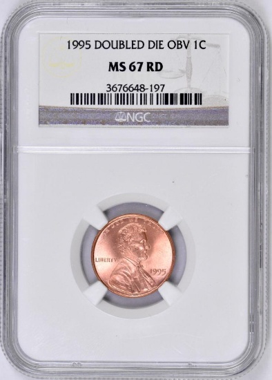 1995 P DDO Lincoln Memorial Cent (NGC) MS67RD.