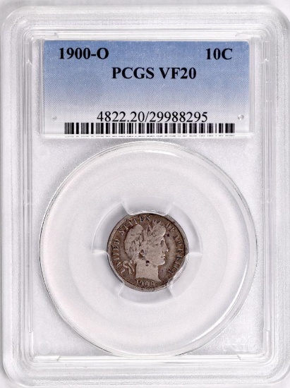 1900 O Barber Silver Dime (PCGS) VF20.