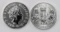 Group of (2) 2019 1 oz .999 British Silver Royal Arms Coins.