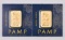 Group of (2) PAMP Suisse 1 Gram 999.9 Gold Ingot/Bar.