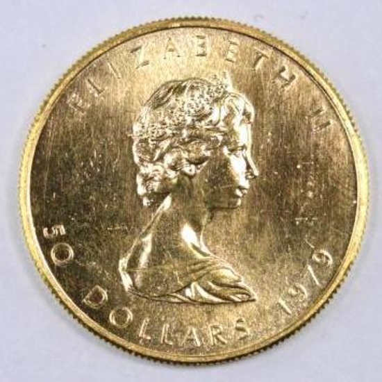 1979 $50 Canada Gold Maple Leaf 1oz.