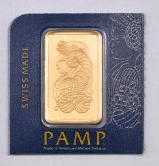 PAMP Suisse 2.5 Gram Gold Ingot/Bar.