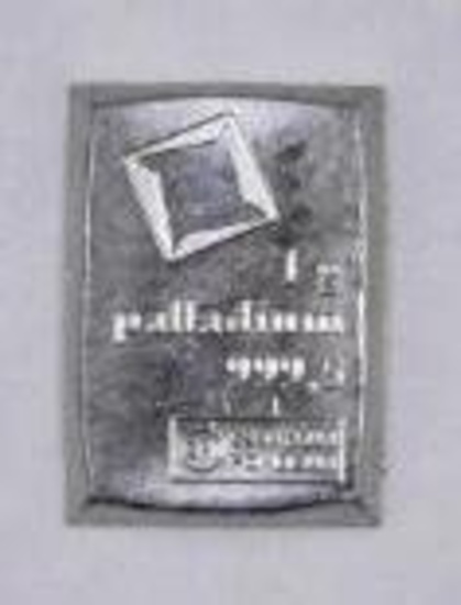 Essayeur Fondeur 1 gram Palladium Ingot Bar.